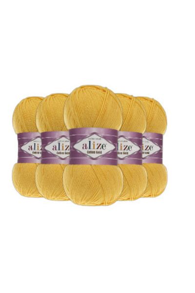 Alize Βαμβάκι Χρυσό 216 Σκούρο Κίτρινο 5 Τεμάχια