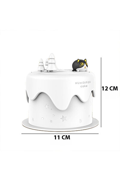 miraza Difuzor de Ulei Esential si Aromaterapie, 300 ml, Lumina RGB, Model Tort Pisica, Alimentare USB