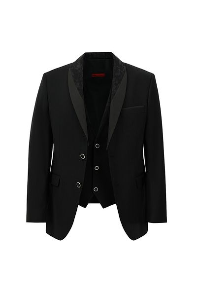 Kiğılı Slim Fit Slim Fit Tuxedo & Groom Suit with Shawl Collar Vest