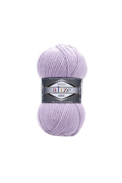 Alize 5 Pieces Süperlana Midi Ashy Lilac 505 Hand Knitting Yarn Vest Cardigan Yarn Scarf Beanie Sweater Yarn
