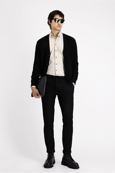 Kiğılı Lycra Classic Fabric Trousers with Elastic Waist and Drawstring