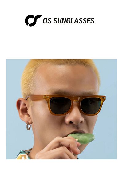 OS Sunglasses Ochelari de soare New York Havana albaștri pentru bărbați și femei