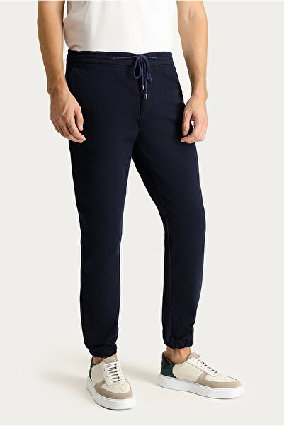 Kiğılı Slim Fit Dar Kesim Beli Lastikli Ipli Likralı Pantolon