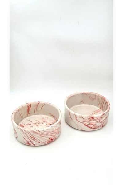 NitruDesign Ceramic Cat and Dog Food Water Bowl - 2 Pieces