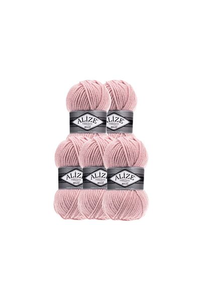 Alize Superlana Maxi 5 Pieces Powder Color Knitting Yarn Κωδικός χρώματος: 161
