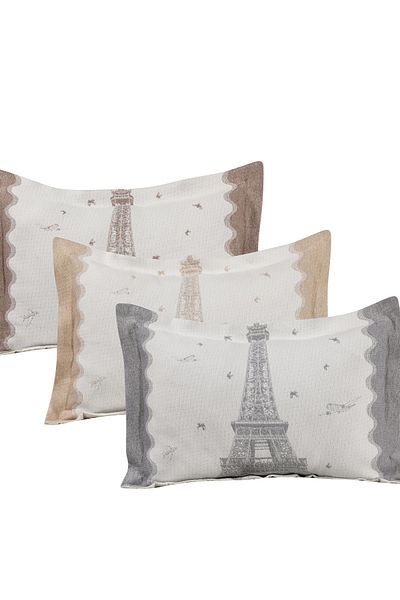 My Bed Home Collection STELLA JUMBOO SERIES EYFEL MODEL SINGLE PILLOWED BED COVER