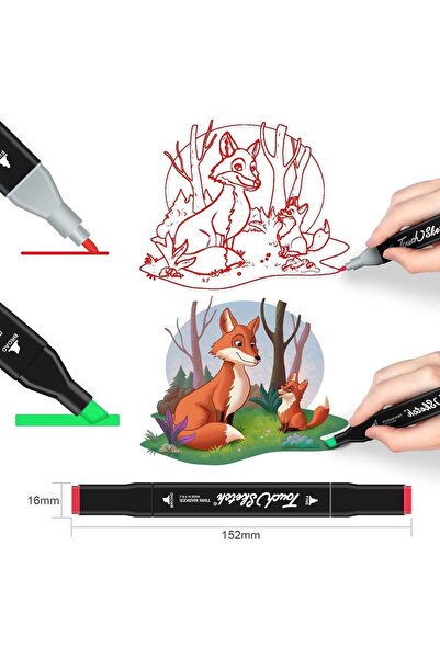 VINNYSEN 80 Colors Alcohol Markers, Premium Dual Tip Artist Art Markers Set For Adult Kid, Sketch Mark