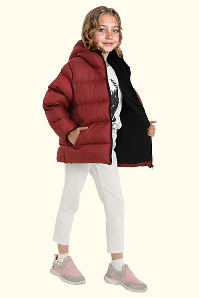 Firststops Girl - Waterproof and Wind Resistant, Fleece Fur Hooded Inflatable Winter Jacket