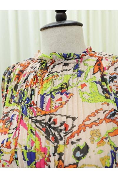 Modamorfo Φόρεμα σιφόν με πλισέ μπροστά ζώνη