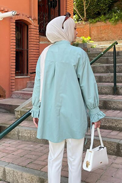 lamelif Flores Ruffled Tunic Green