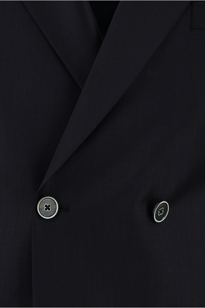 Abdullah Kiğılı Slim Fit Dar Kesim Yünlü Kruvaze Takım Elbise