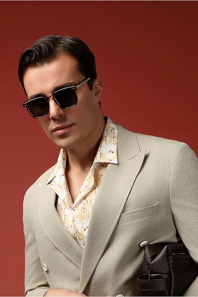 Kiğılı Regular Fit Linen Blend Double Breasted Suit