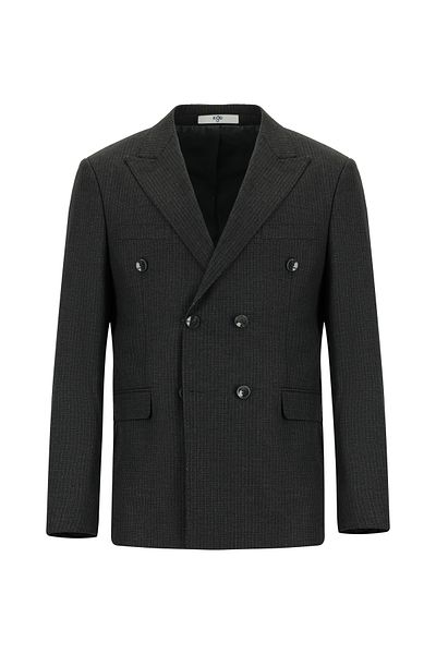Kiğılı Slim Fit Slim Fit Striped Woolen Double Breasted Suit
