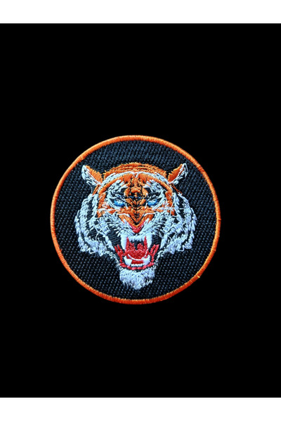 Arma Kaplan Baş Armalı Nakış Yama – 8,5x8,5 cm | Sırt & Kol Uygun | Çanta, Ce...