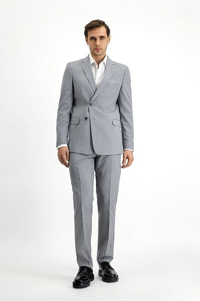 Kiğılı Regular Fit Striped Double Breasted Suit
