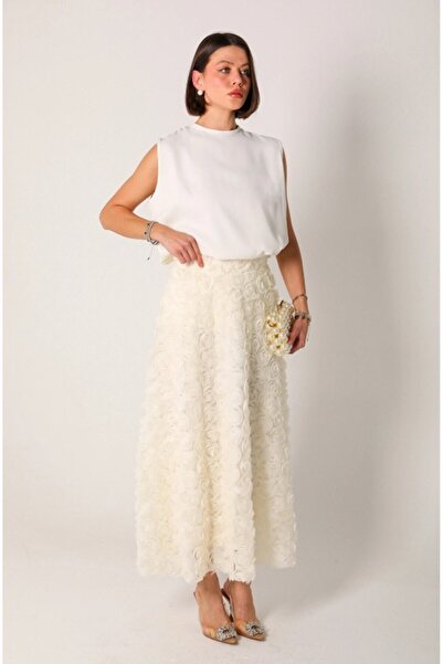 DEMET Zambak Organze Gül Etek