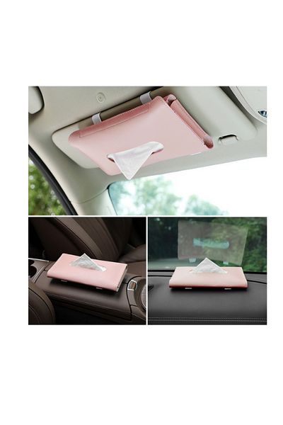 Generic Car Tissue Holder - Pink