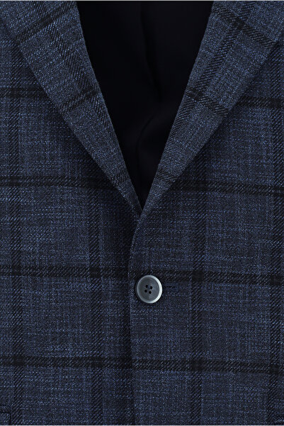 Abdullah Kiğılı Slim Fit Slim Fit καρό μπουφάν