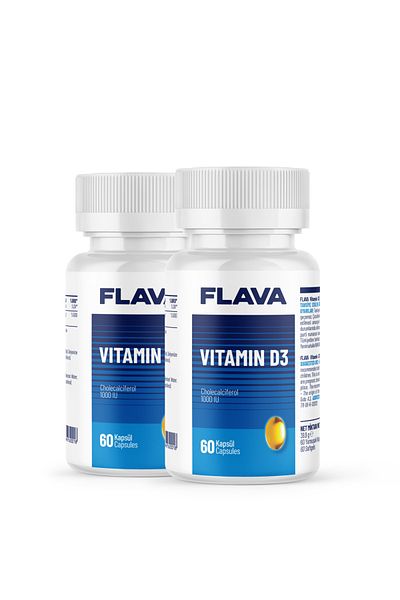 FLAVA Vitamin D3 - 120 Capsules X 2 Pieces