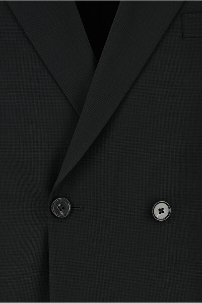 Abdullah Kiğılı Double-breasted Slim Fit Wool Eyelet Suit