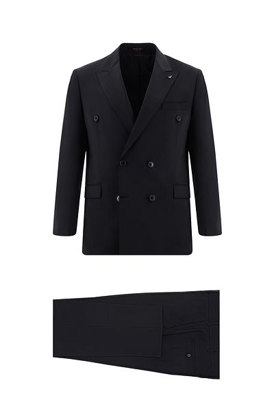 Abdullah Kiğılı Slim Fit Slim Fit Woolen Double Breasted Suit