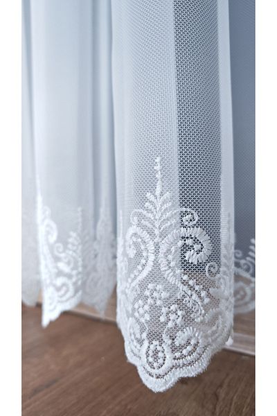 Yuka Grek Floor - Plain 1/3 Thick Pleat Tulle, Shiny Lace Skirt, Non-Wrinkle Modern 150x260