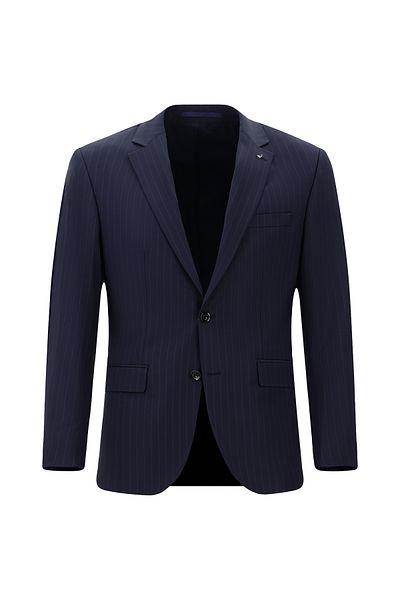 Kiğılı Flex Suit Woolen Striped Classic Suit with Bag