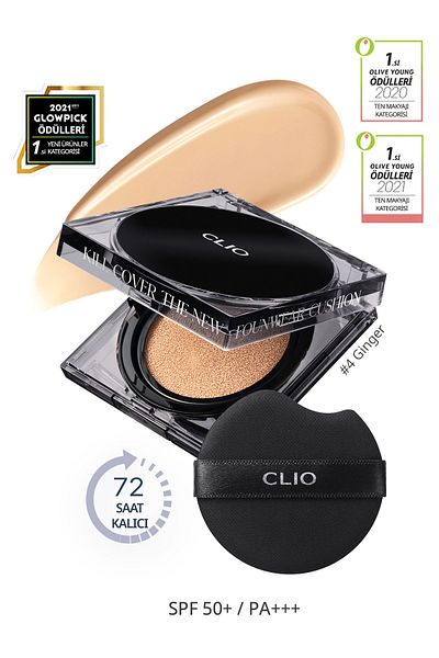 CLIO Clio Kill Cover - New Founwear Cushion + Refill Spf50+ Pa+++ (4 Ginger)