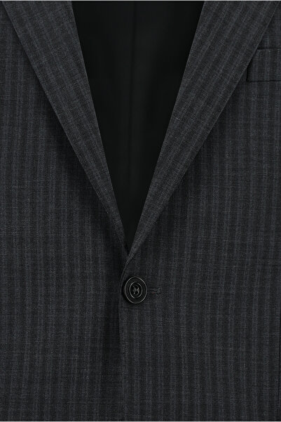 Abdullah Kiğılı Yünlü Klasik Çizgili Takım Elbise