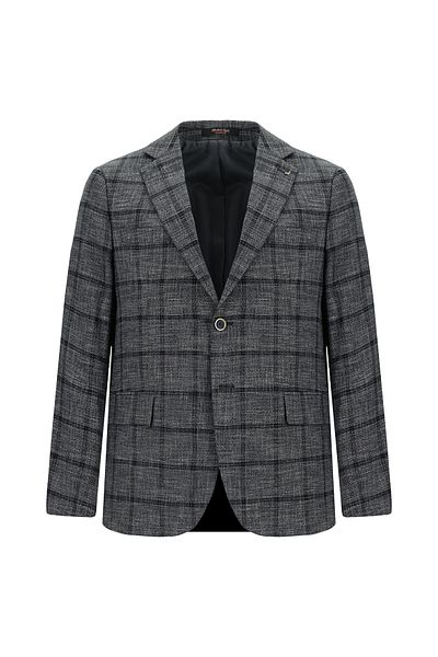 Abdullah Kiğılı Relax Fit Relaxed Cut Plaid Jacket