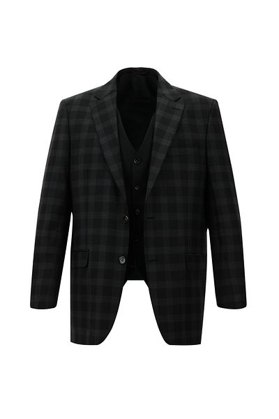 Abdullah Kiğılı Comfortable Cut Woolen Combination Dress - Vest Set