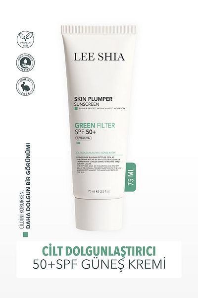 Lee Shia Skin Plumping 50+ Spf Sunscreen - 75 ml (Cica, Hyaluronic Acid, Niacinamide)