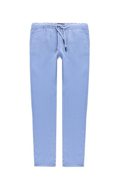 Kiğılı Linen Regular Fit String Trousers - Elastic Waist