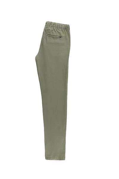 Kiğılı Linen Regular Fit String Trousers - Elastic Waist