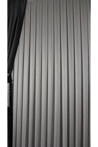 Yuka Gray Glossy Steel Knitted Tulle Curtain 1/3 Frequent Battery Does Not Wrinkle Does Not Want Ironing Skirt with Lead