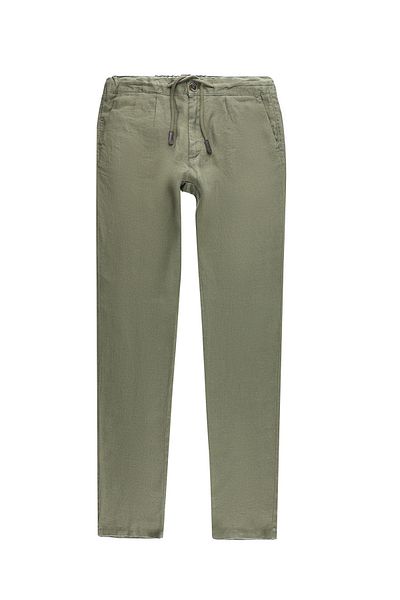Kiğılı Linen Regular Fit String Trousers - Elastic Waist