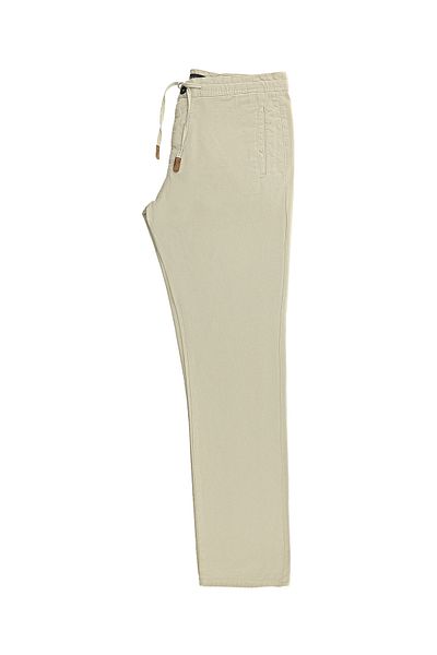 Abdullah Kiğılı Regular Fit Lycra Elastic Waist String Trousers