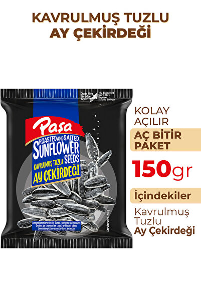 Paşa Kuruyemiş Kavrulmuş Tuzlu Ay Çekirdeği 150 gr (Siyah Ay Çekirdeği, Dakota)