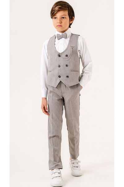 carino's kids Boy's Tuxedo Suit - Set of 4 with Vest, Bow Tie and Shirt