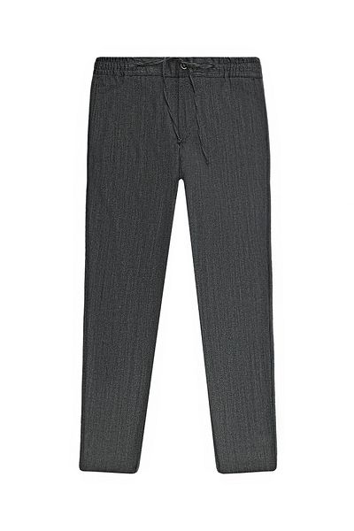 Abdullah Kiğılı Super Slim Fit Extra Slim Fit Woolen Elastic Waist Drawstring Trousers