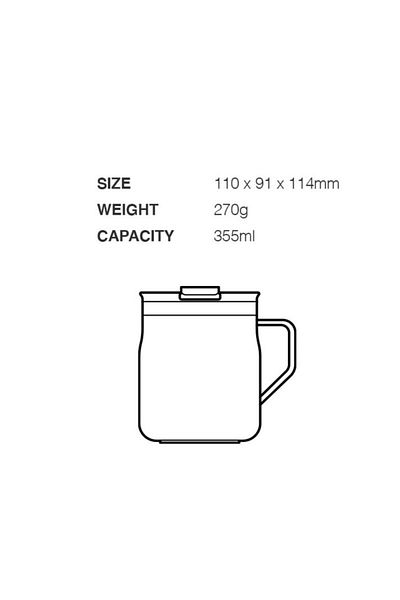 locknlock Metro Mug 355ml Navy – Double-Wall Insulated Stainless Steel Mug with Spill-Resistant Lid