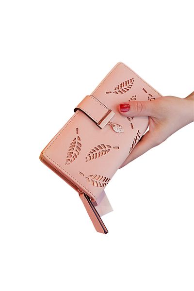 Generic Women's Wallet - Leaf - Pink