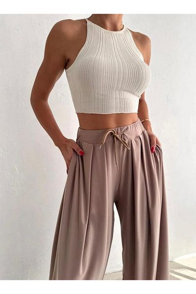 SUYA US WEAR Elastic Waist Baggy Model Trousers