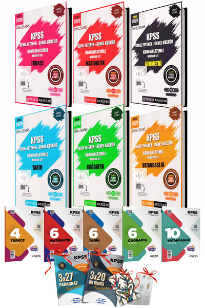 Pegem Akademi Yayıncılık 2026 Önlisans Kpss GYGK Pegem 6lı Konu Anlatım Seti Ve 2026 Kpss 5li Branş Deneme Seti (4 HEDİYELİ)
