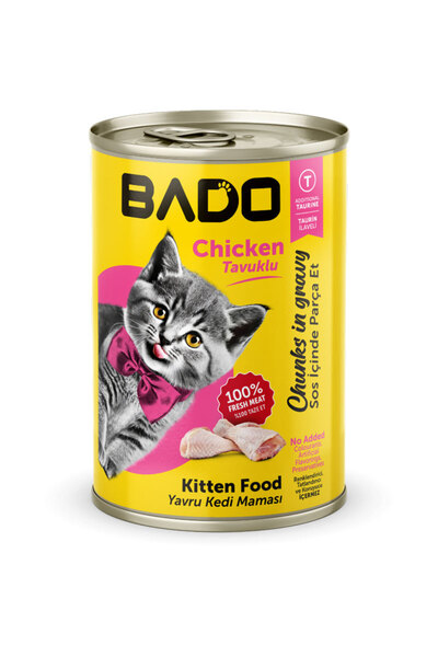 Bado Yavru Kedi Yaş Maması Tavuk Etli 400gr