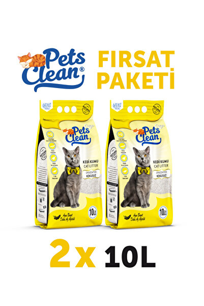 Pet's Clean Kedi Kumu Natural (KOKUSUZ) 10lt 2li