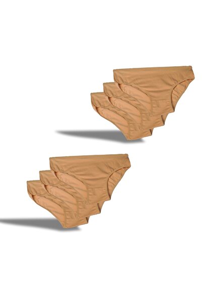 Dondeza Kadın Bikini Külot - L Beden-bambu Ten 6 Adet