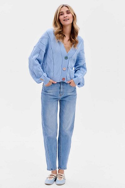 Blue Shadow Cardigan de damă Bosin albastru