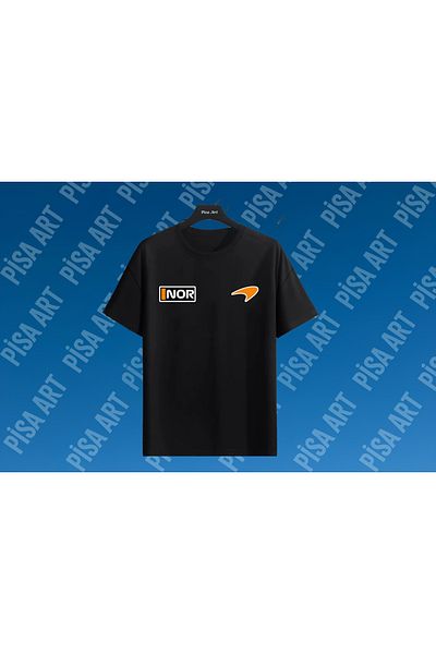 Pisa Art Mclaren X L.Norri̇s Front Back Custom Design Unisex T-Shirt