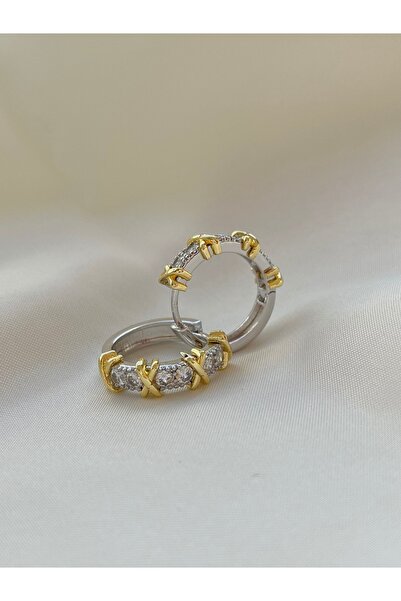 Twinssis Accessories Zircon Stone Xox Hoop Earrings